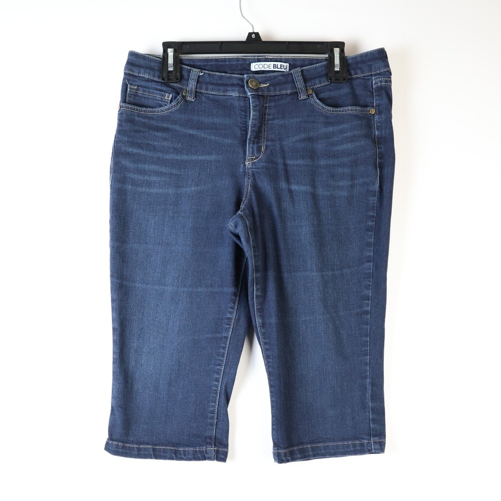 Code Bleu Women's Jean Shorts Sz 10 Missy (34x16) Medium Wash Blue